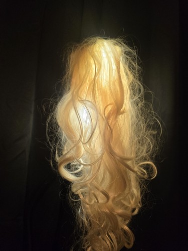 Long blonde wig - long,