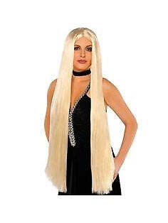 Long brown wig - brown,